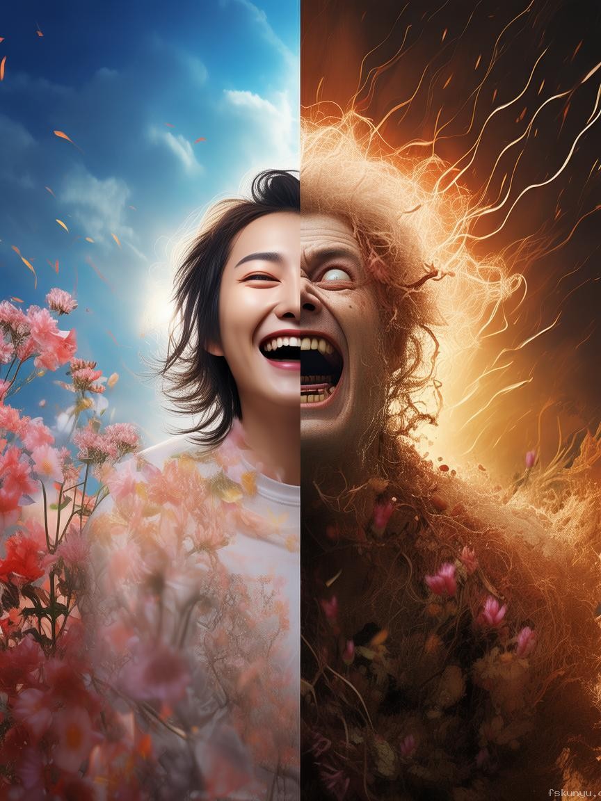 绽放的许开心与彻底癫了的对比分析：心理状态与生活态度